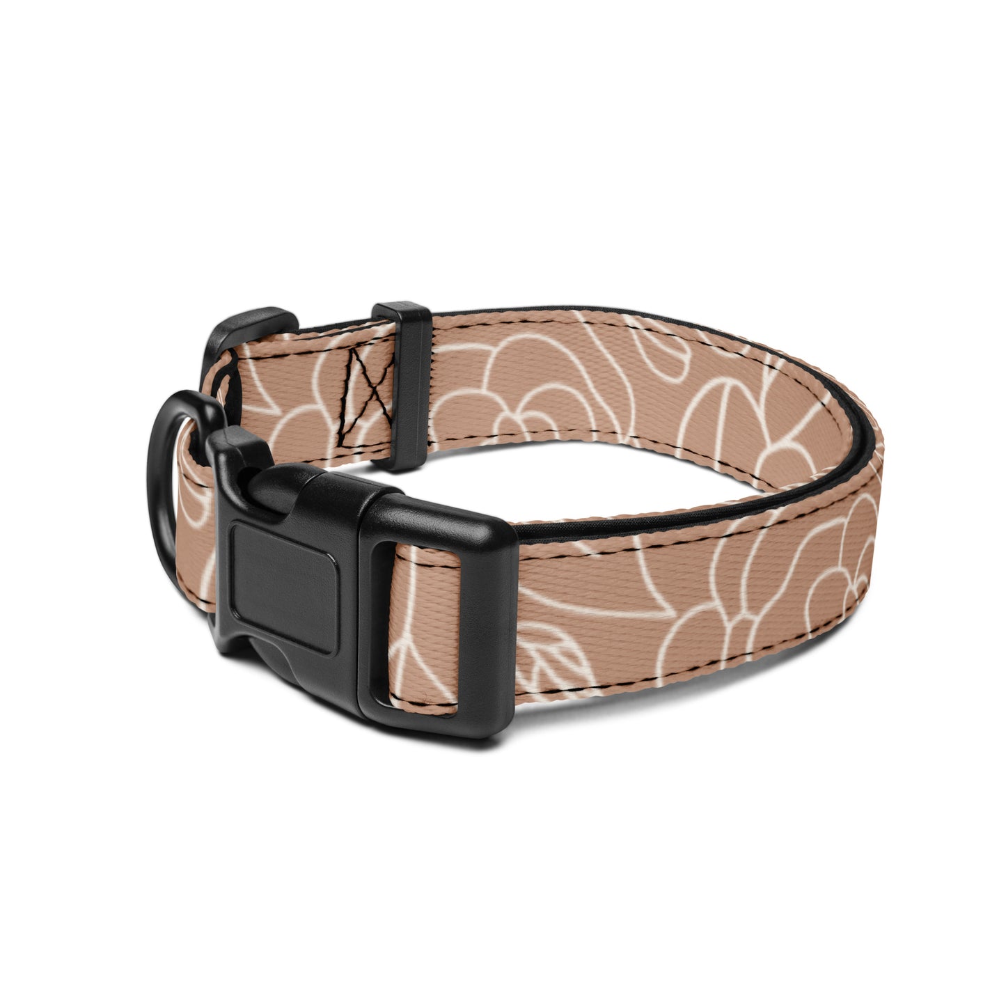 Beige Flower Dog Collar
