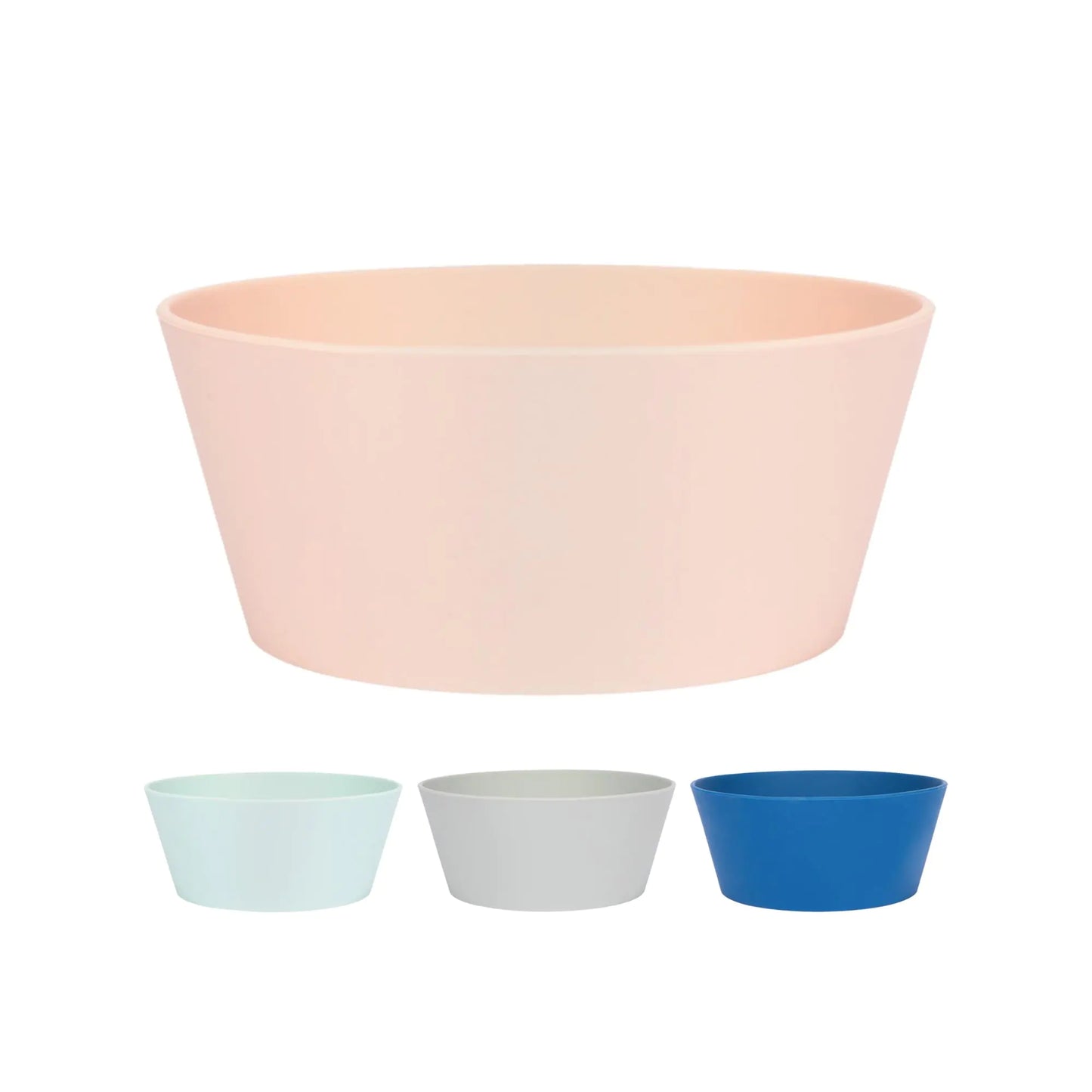 pink silicone pet bowl on white background