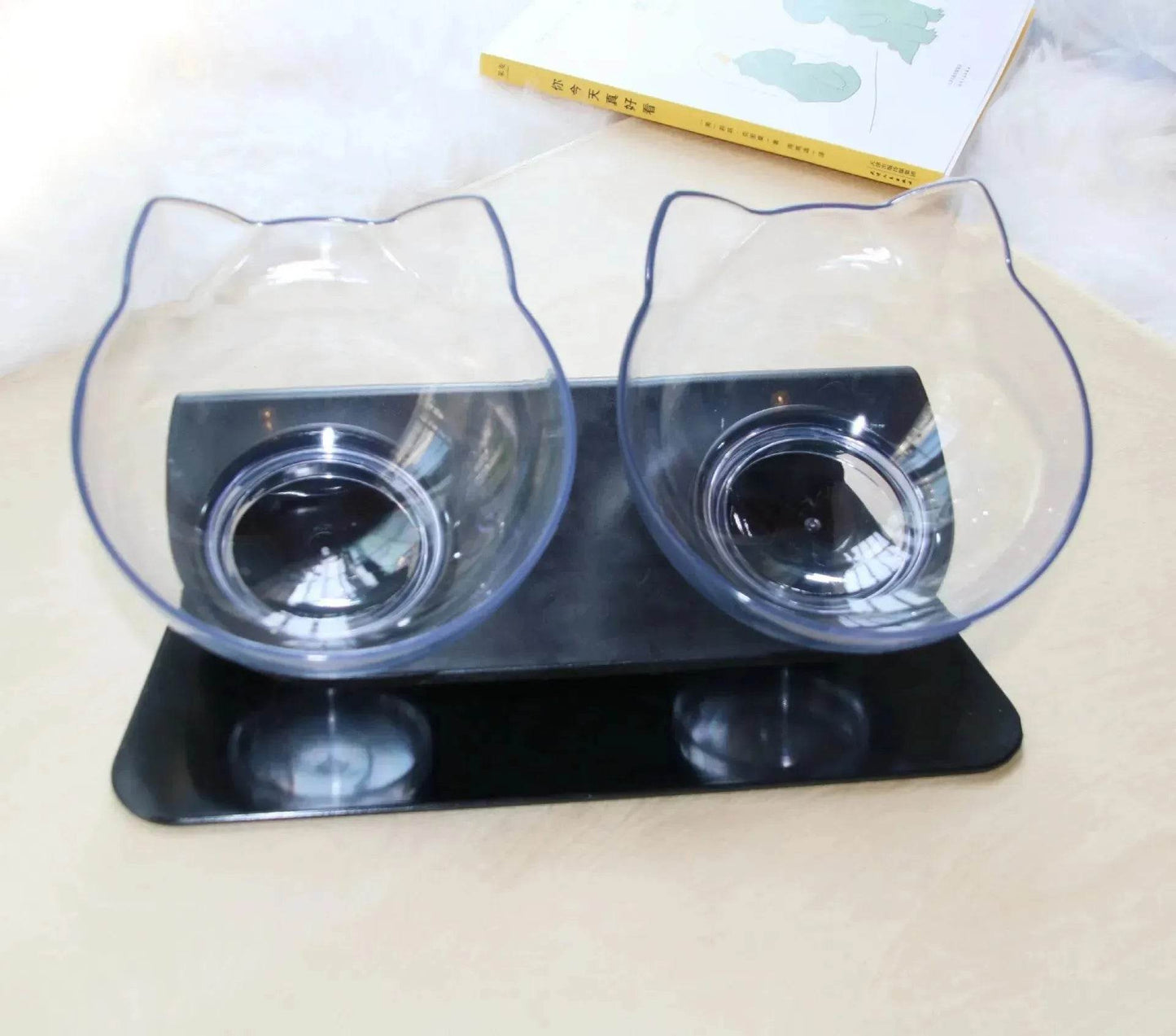 Elevated Double Food Bowl  for Pets Cat Dog Food and water Bowl