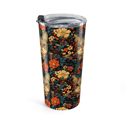 Cat Tumbler 20oz – Floral Cat Print Insulated Tumbler
