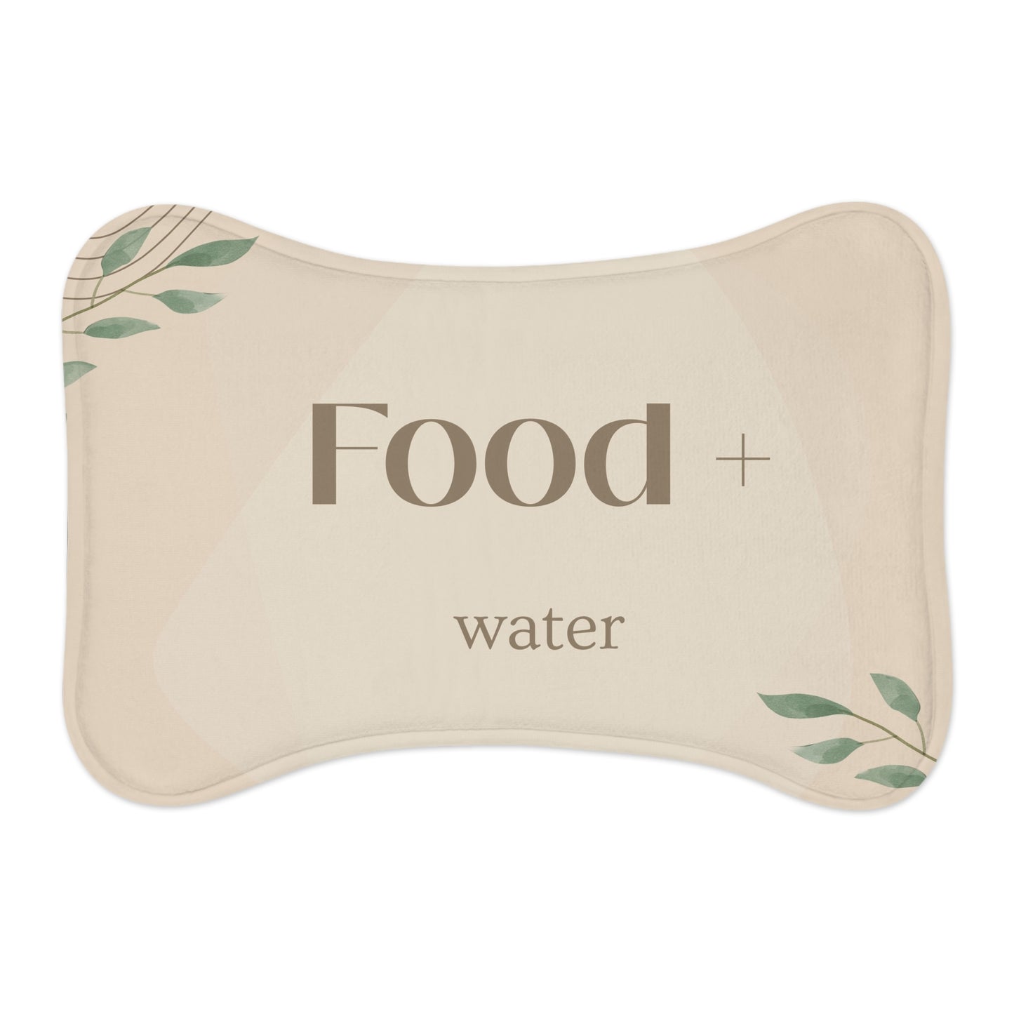 Pet Feeding Mat — Food and Water Placemat | Non-Slip Bowl Placemat (Beige) for Cats and Dogs