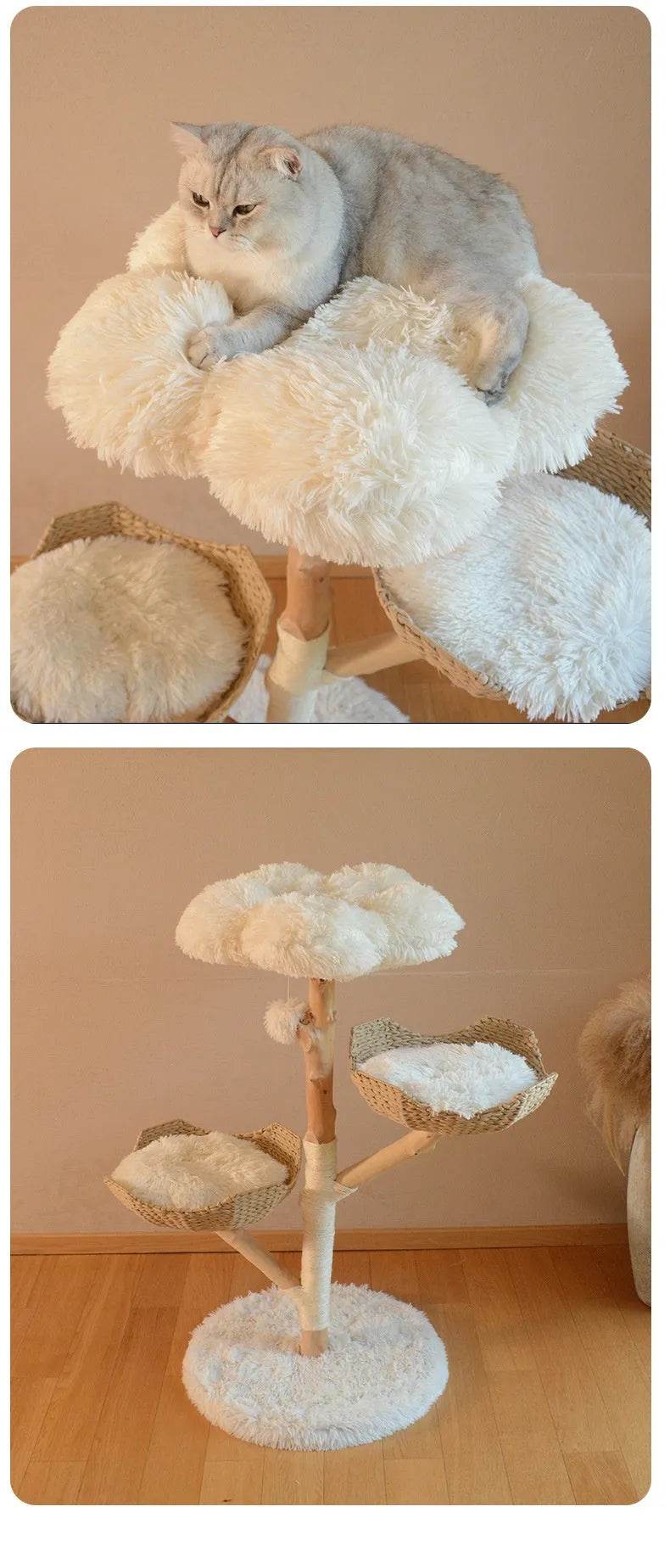 White Plush Cat tree