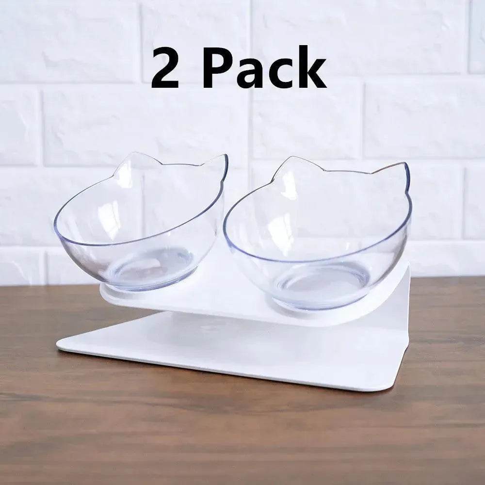 Elevated Double Food Bowl  for Pets Cat Dog Food and water Bowl