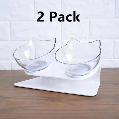 Elevated Double Food Bowl  for Pets Cat Dog Food and water Bowl