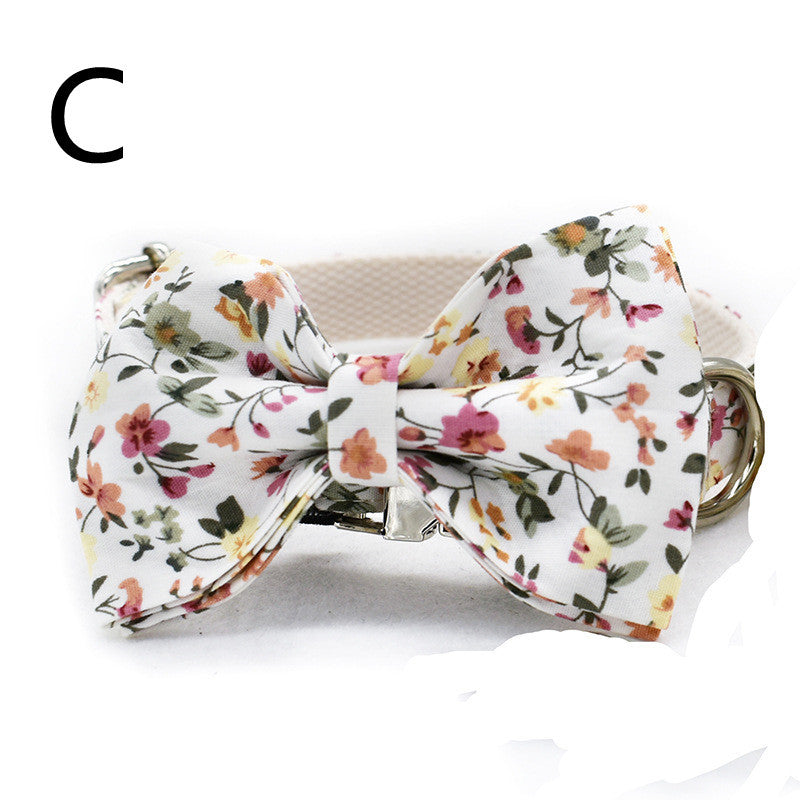 White Flower Leash and Collar | Floral Leash and Collar Set