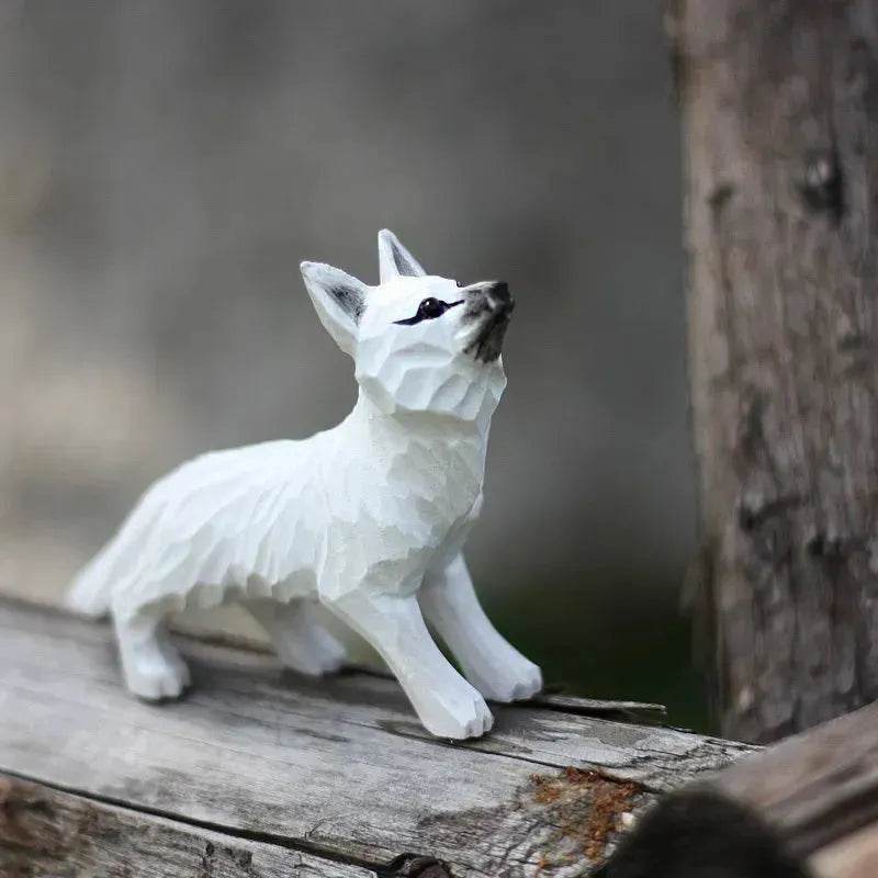 Creative Decorative Hand carved wooden Cat Trinkets Ornaments