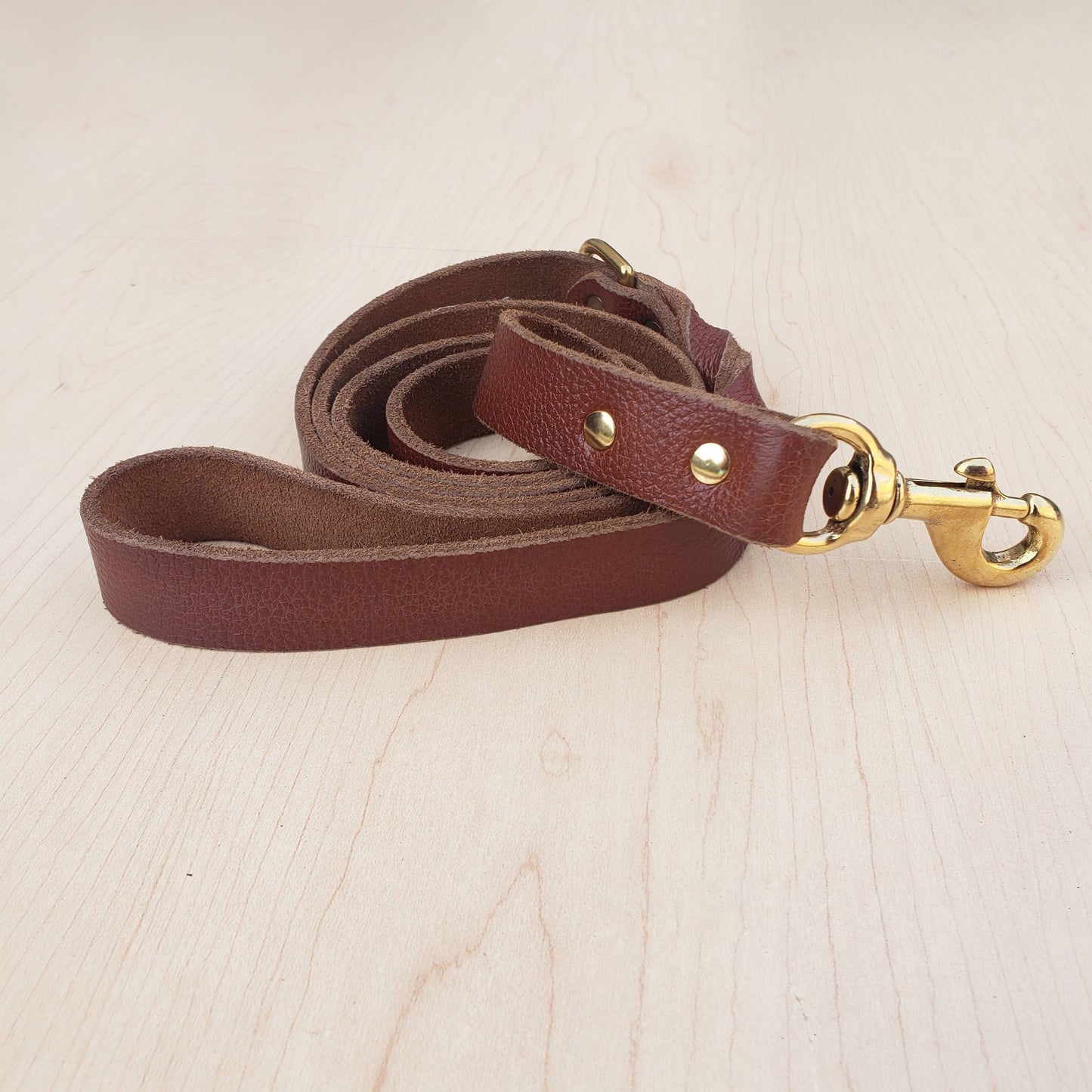 Black Braided Leather Dog Leash 60'' - Made in Canada