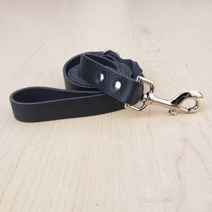 Cognac Braided Leather Dog Leash 60'' - Made in Canada