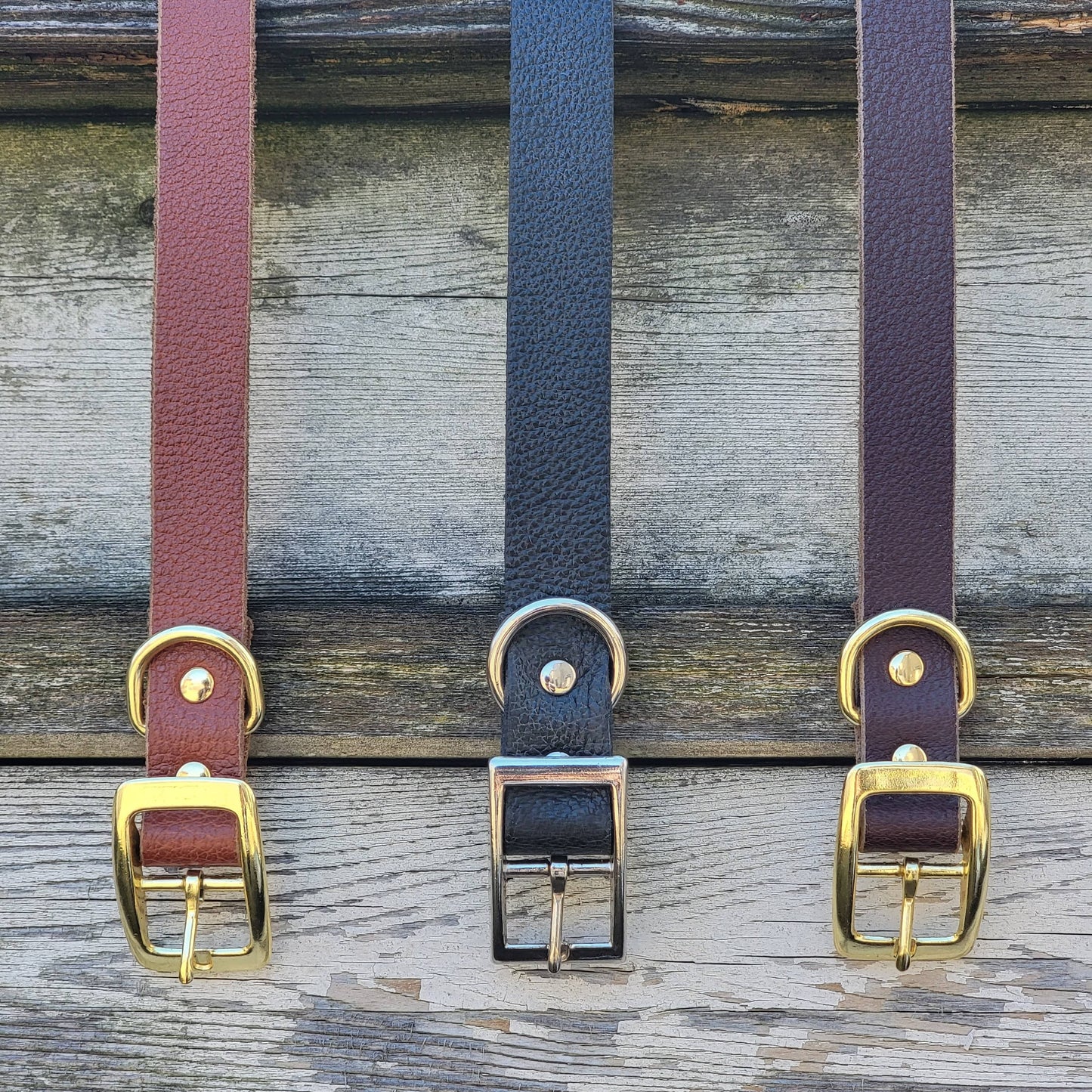 Rover - Classic Brown Full-Grain Leather Dog Collar