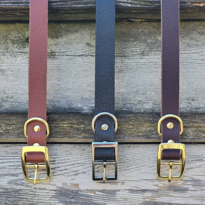Rover - Classic Brown Full-Grain Leather Dog Collar