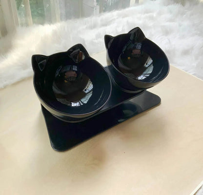 Elevated Double Food Bowl  for Pets Cat Dog Food and water Bowl