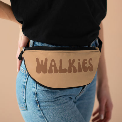 Dog Fanny Pack for Walking / Treat Bag Beige Walkies