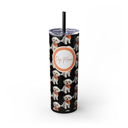 Small Dog Skinny Tumbler with Straw, 20oz