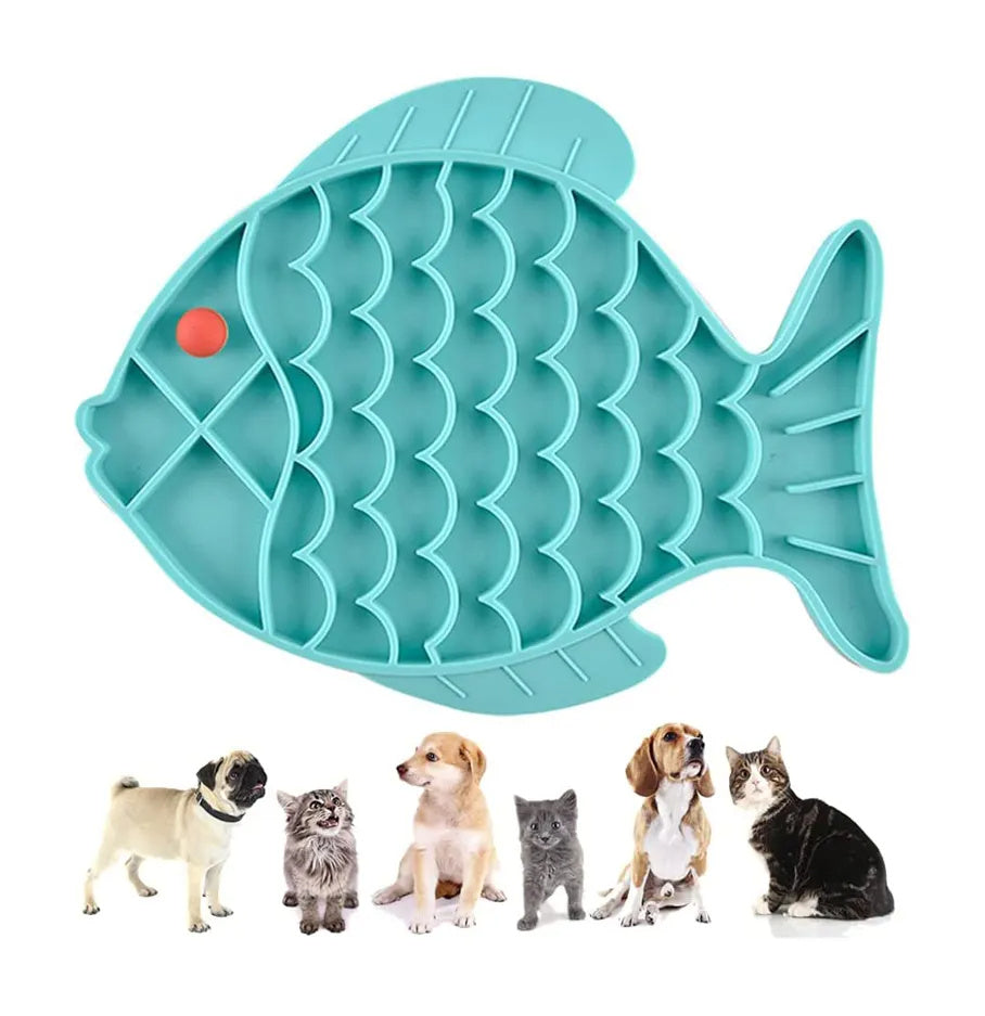 Silicone Lick Mat for Dogs – Slow Feeder, Anti-Gulping Pet Treat Dispenser for Small & Medium Dogs