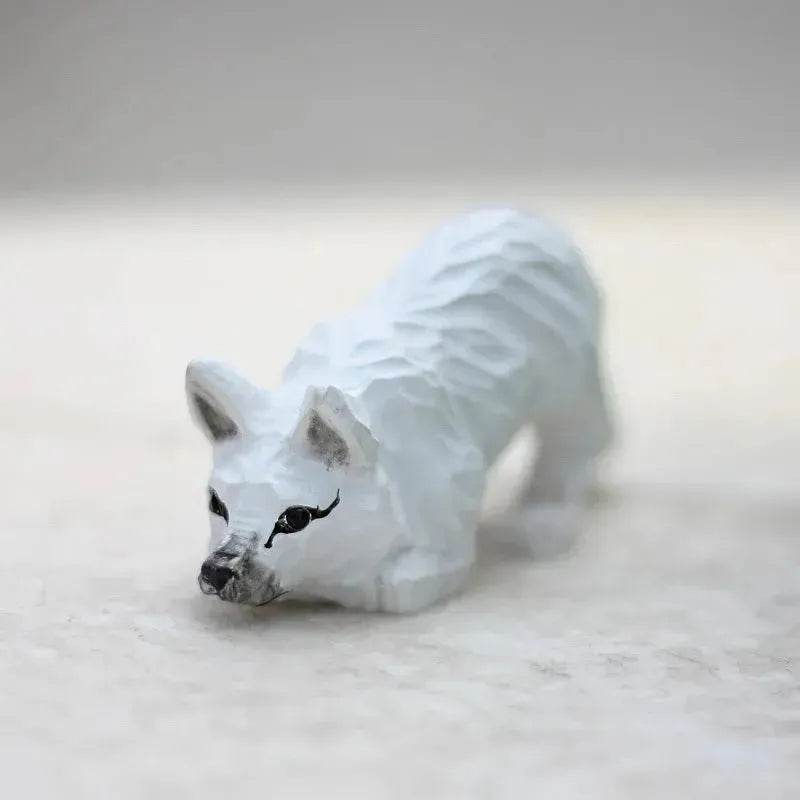 Creative Decorative Hand carved wooden Cat Trinkets Ornaments