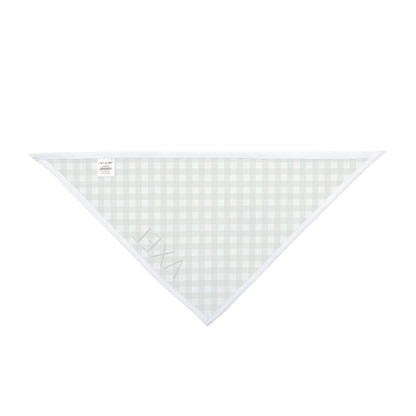 Green Gingham Pet Bandana — Personalized Name Accent