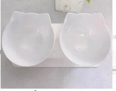 Elevated Double Food Bowl  for Pets Cat Dog Food and water Bowl