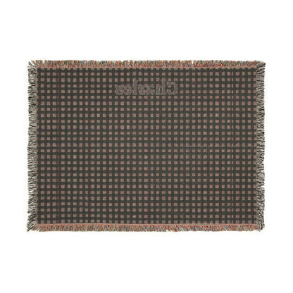 Personalized Plaid Woven Blanket — Custom Name Cozy Throw