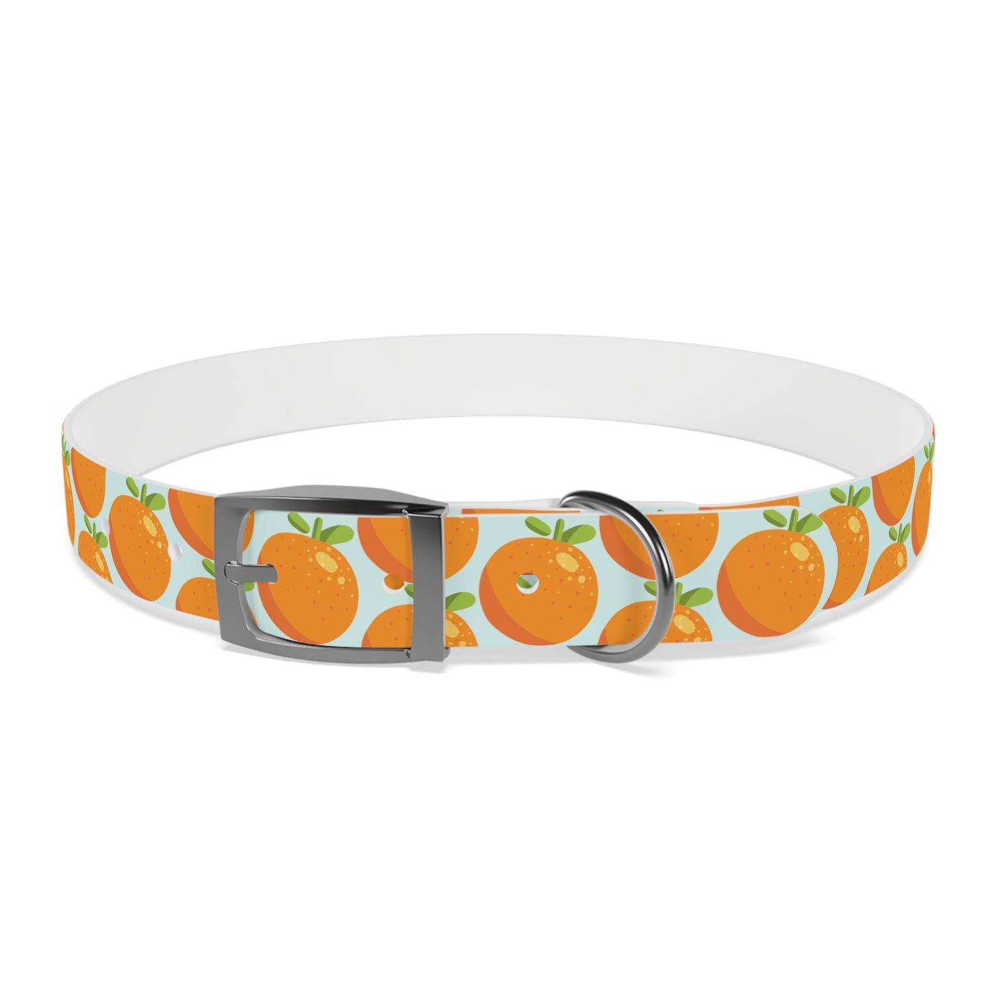 Teal and Orange Waterproof Dog Collar - personalized