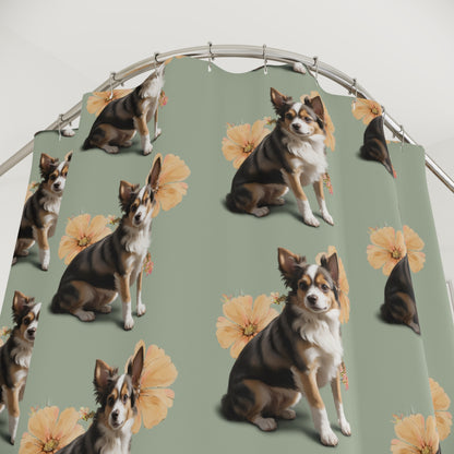 Papillon Dog Shower Curtains, Cute Pet Decor, Bathroom Accessories, Dog Lover Gift, Pet Home Decoration, Fun Bathroom