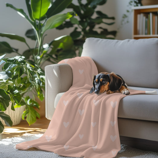 Hearts - Fleece Pet Blanket