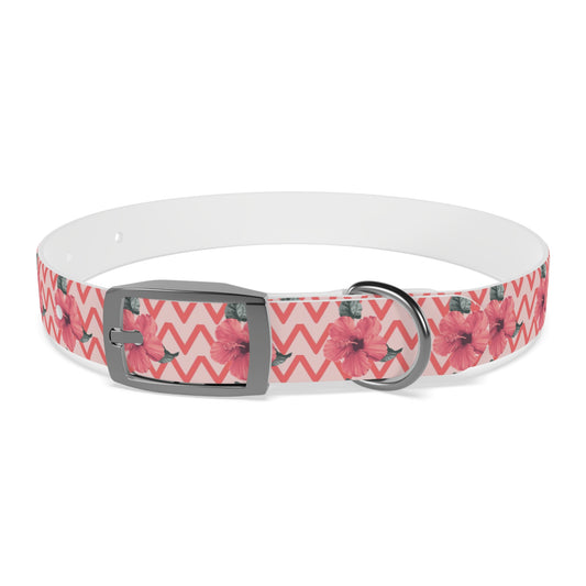 Hibiscus Flower Waterproof Dog Collar