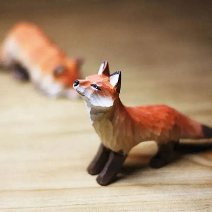 Creative Decorative Hand carved wooden Cat Trinkets Ornaments