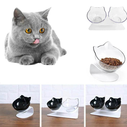 Elevated Double Food Bowl  for Pets Cat Dog Food and water Bowl