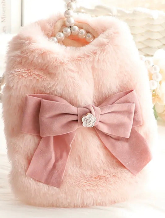 Faux Fur Dog Coat | Warm Pet Jacket