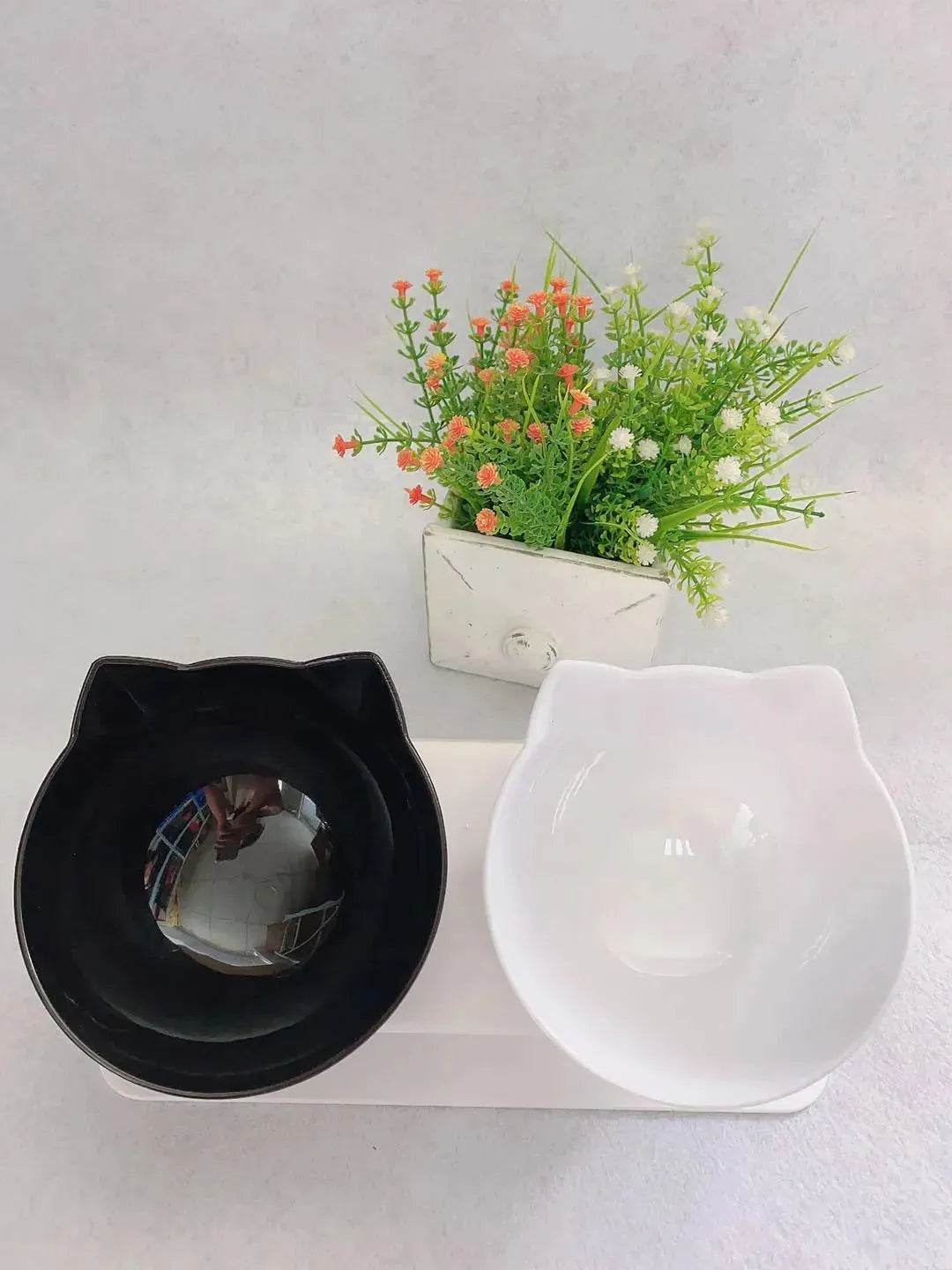Elevated Double Food Bowl  for Pets Cat Dog Food and water Bowl