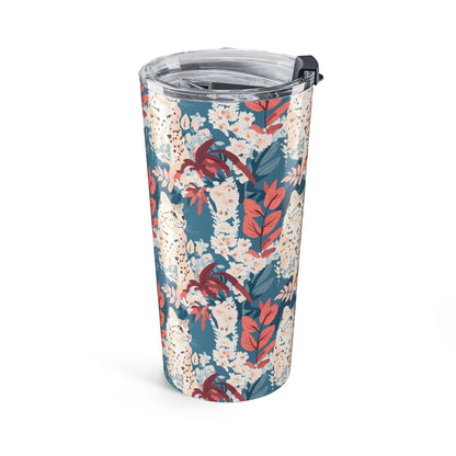 Cat Tumbler 20oz – Floral Cat Print Insulated Tumbler