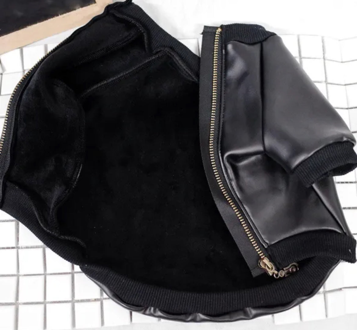 Boujee Dog Leather Jacket | Dog Jacket for Cold Weather