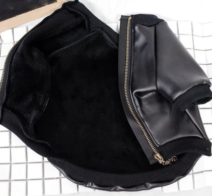 Boujee Dog Leather Jacket | Dog Jacket for Cold Weather