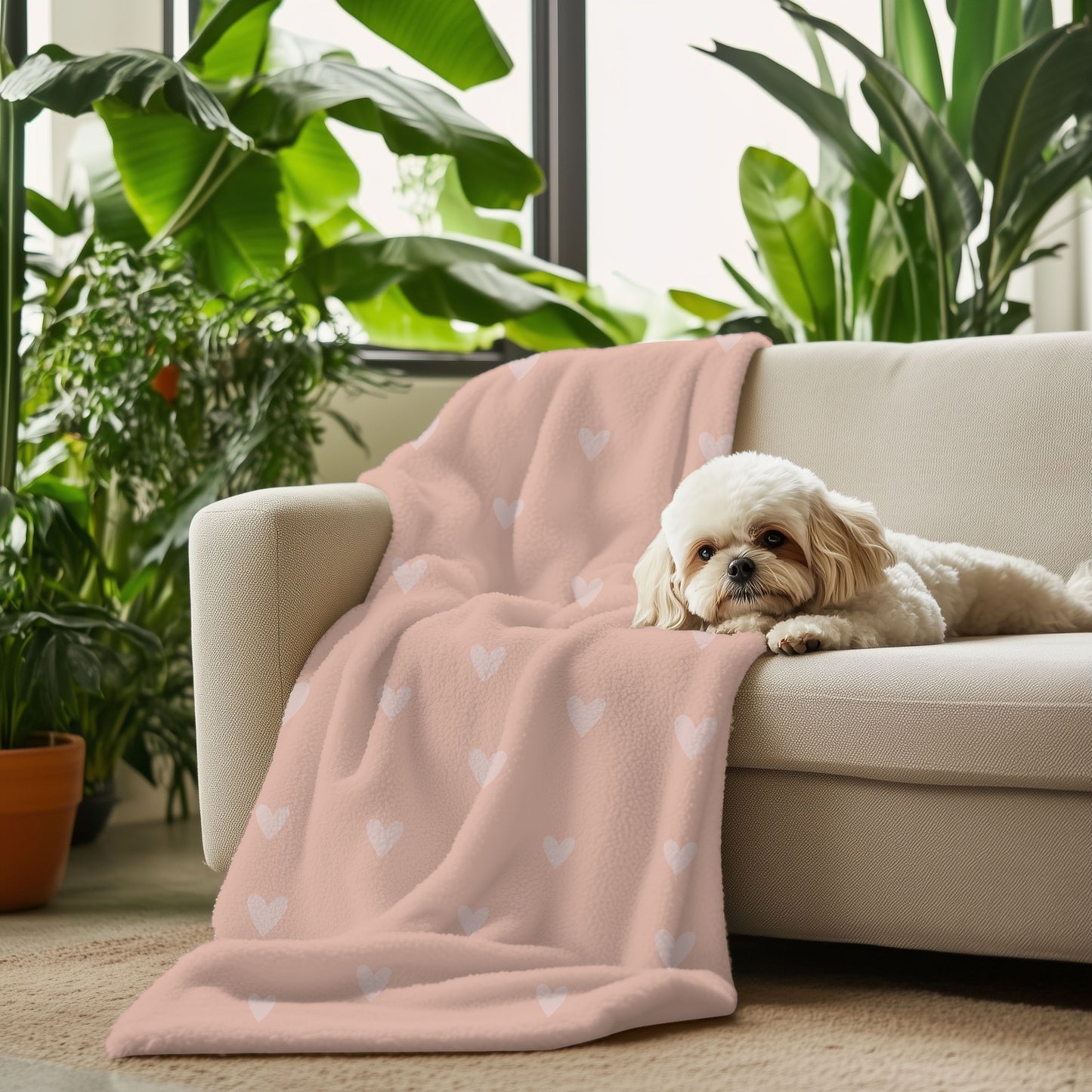 Hearts - Fleece Pet Blanket