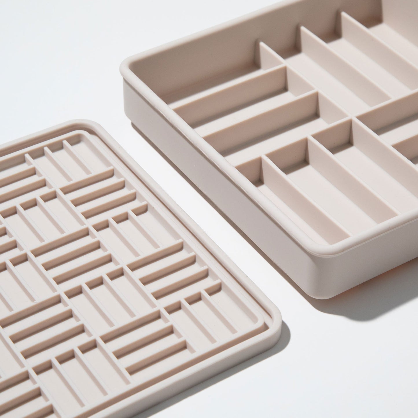 3-in-1 parquet slow feeder bowl - sand