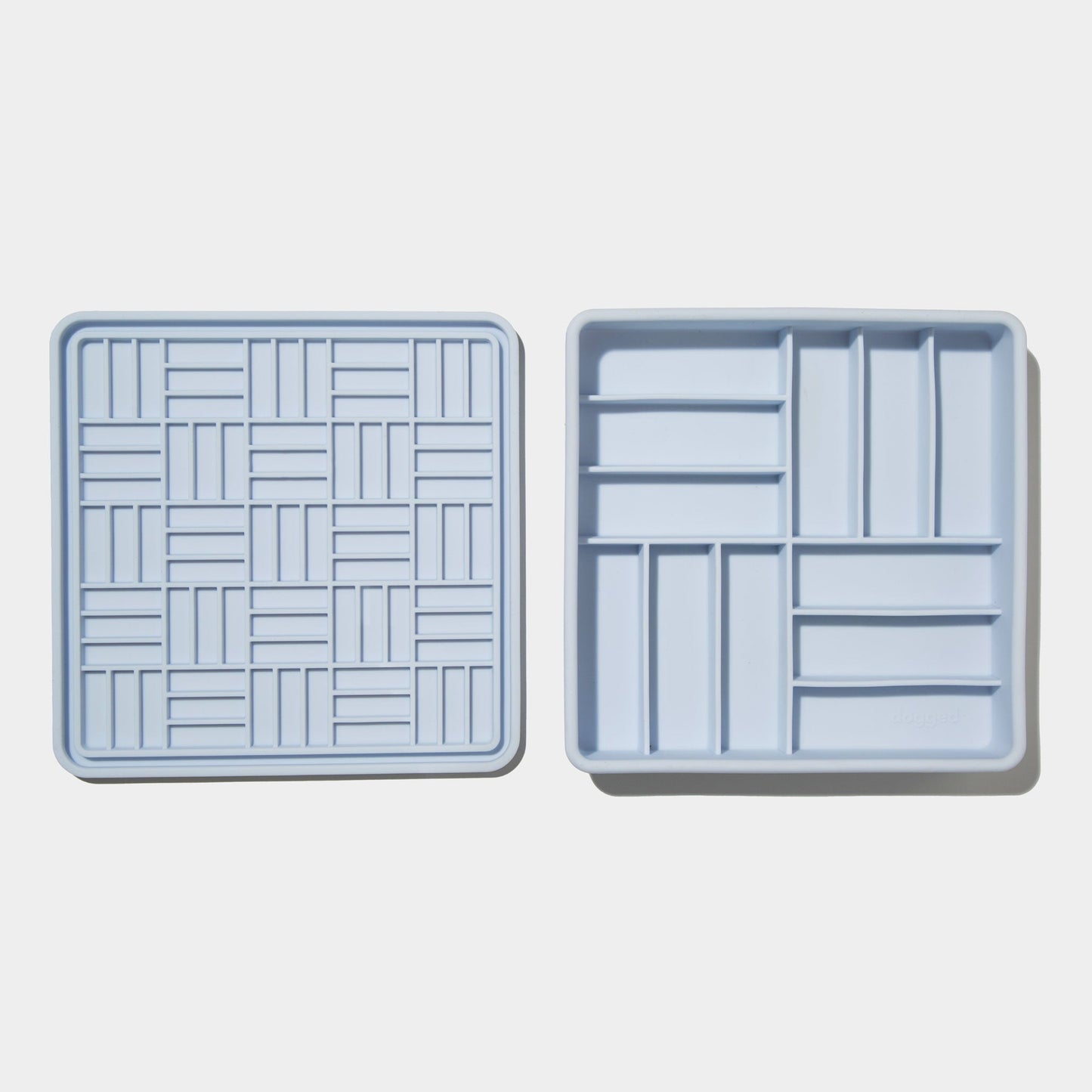 3-in-1 parquet slow feeder bowl - sky