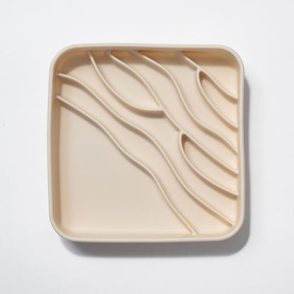 beach slow feeder bowl - buttercream