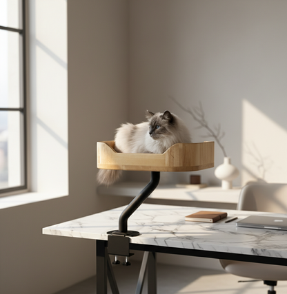 ERGO PURRCH - The Sustainable Desk-Mounted Cat Bed