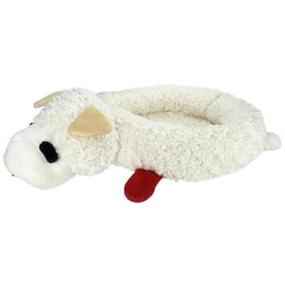 lamb chop dog bed on white background