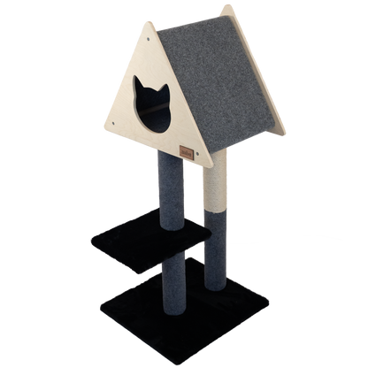 Teepee Hideout - Deluxe 2-Level Cat Tree