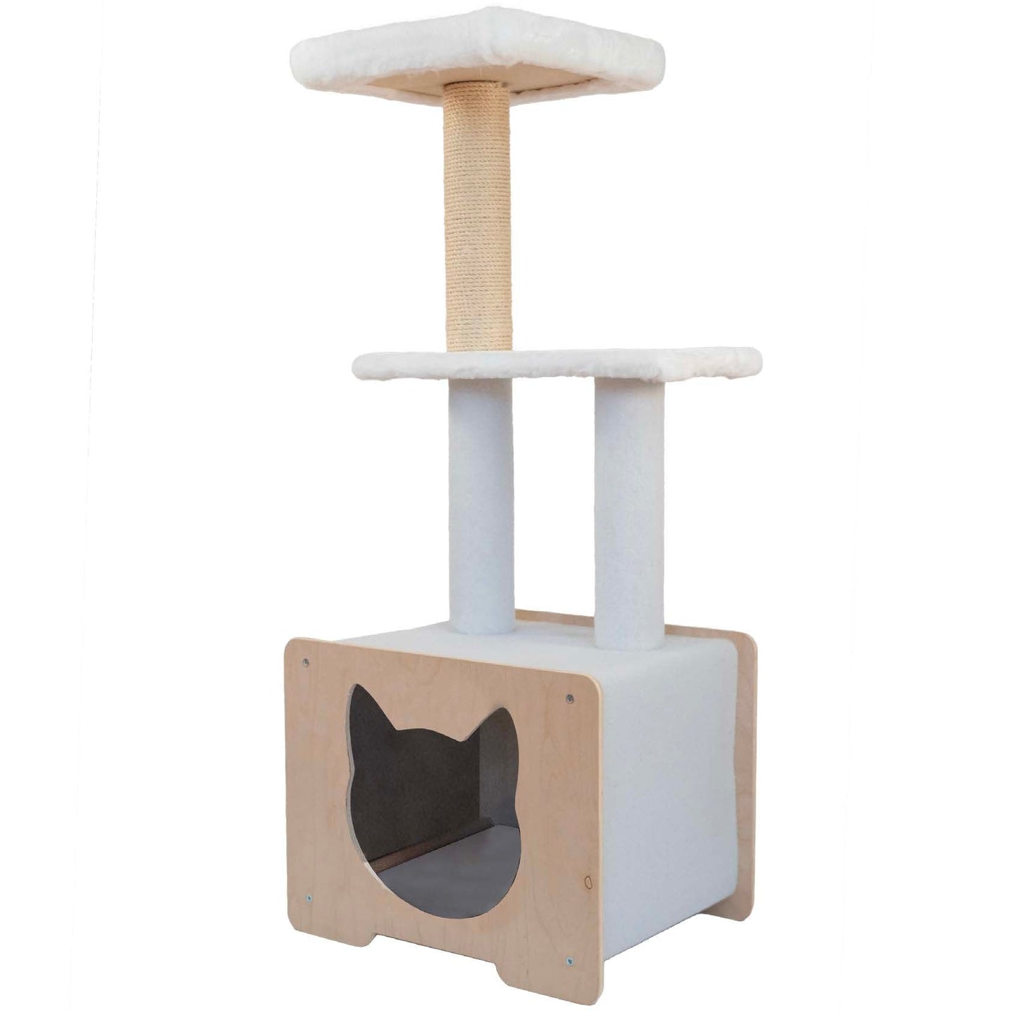 Hut Hideout - Deluxe 3-Level Cat Tree