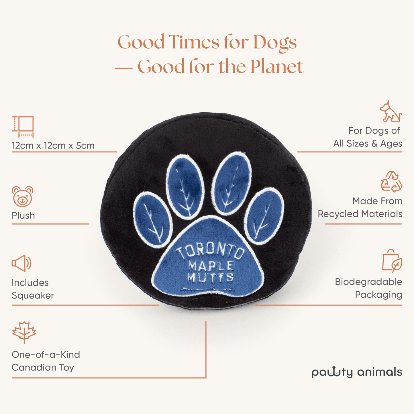 Toronto Maple Mutts Dog Toy