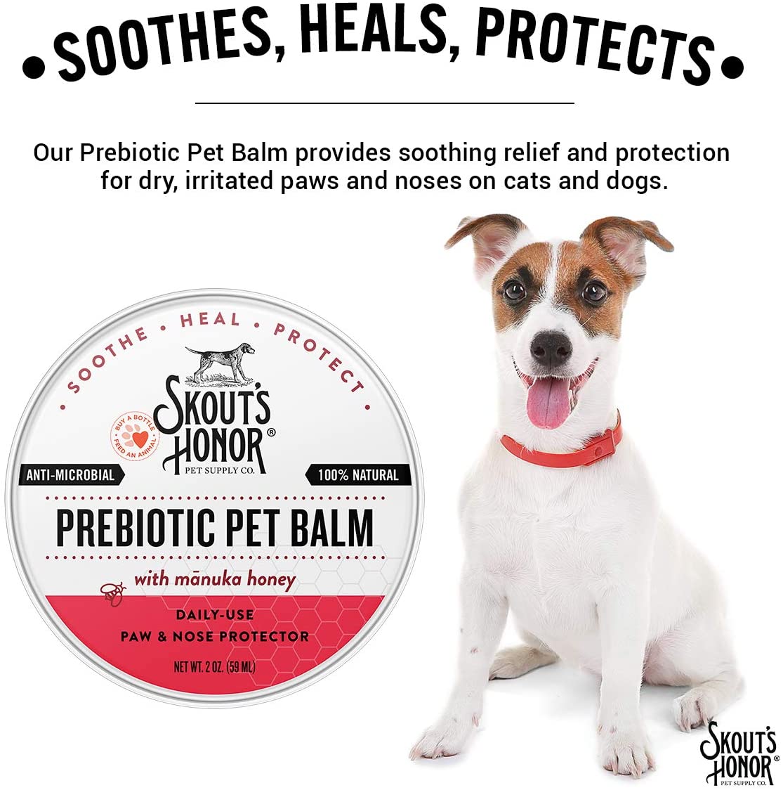 Skout's Honor Dog Prebiotic Paw Balm 2oz