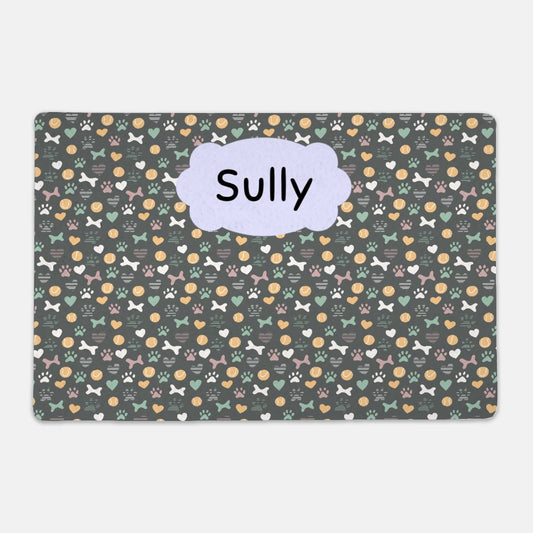 Personalized Dog Mat for Food, Cat Mat for Food, Placemat