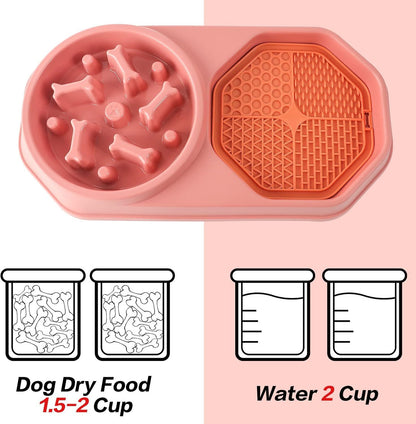 Slow Feeder Dog Bowl – Anti-Gulping, Durable Puzzle Bowl for Healthy Eating & Bloat Prevention