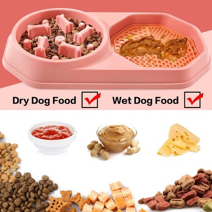 Slow Feeder Dog Bowl – Anti-Gulping, Durable Puzzle Bowl for Healthy Eating & Bloat Prevention