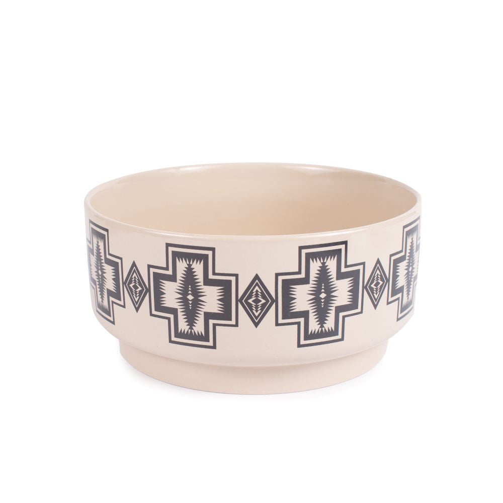Ceramic Pet Bowl - Geometric Design