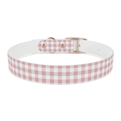 Chic Pink Gingham Dog Collar - Pink Plaid Cat Collar
