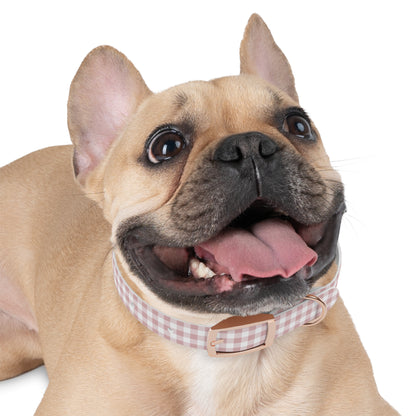 Chic Pink Gingham Dog Collar - Pink Plaid Cat Collar