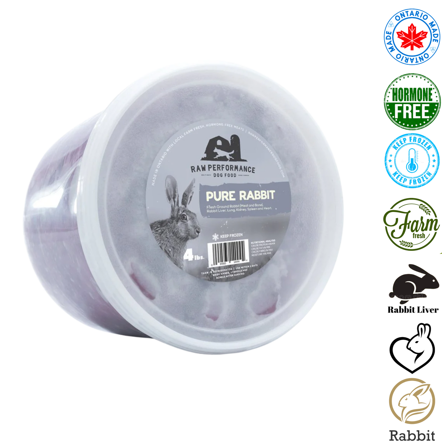 Raw Performance - Pure Rabbit Raw Dog Food